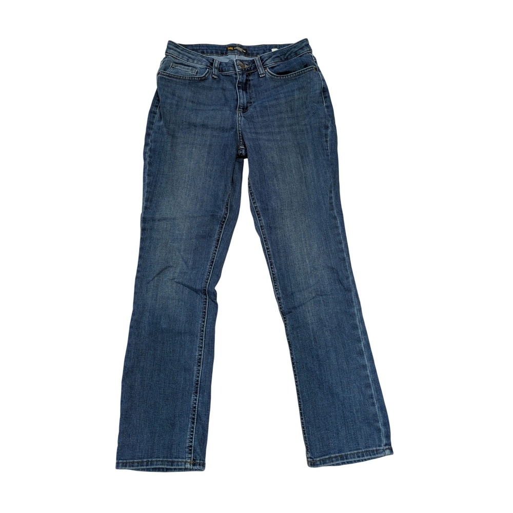 Lee Regular Fit Straight Leg Mid Rise Blue Jeans Medium Wash Stretch Denim Mens